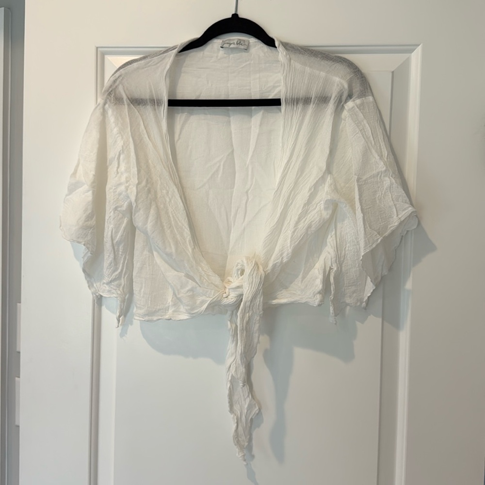 Juniper Blu Linen Coverup Top